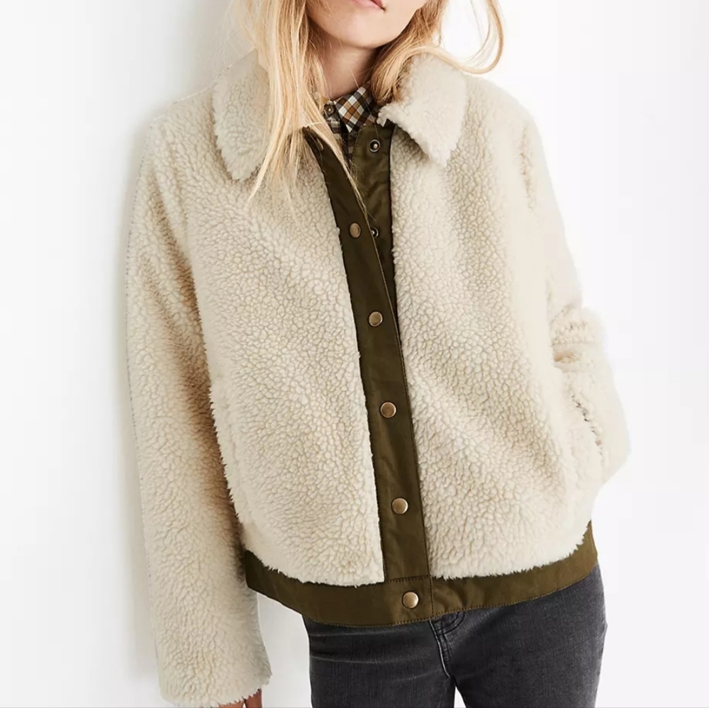 Madewell Sherpa Portland Jacket Size Small